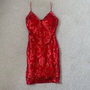 Red Sequin Dress